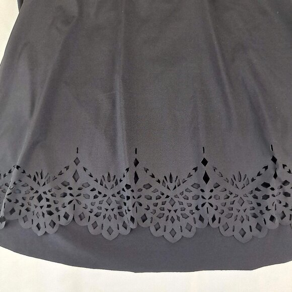 Apt 9 Size Small Black Halter Tankini Top Decorative Cutout Details at Hem NWT - Picture 7 of 14